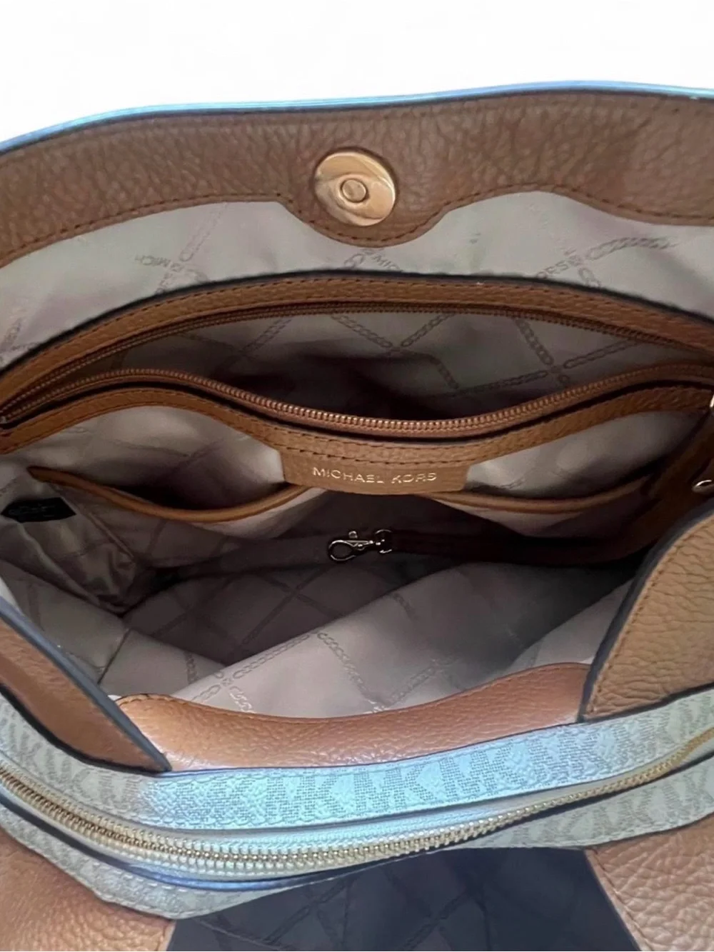 Michael Kors Carrie Large Logo Shoulder Bag